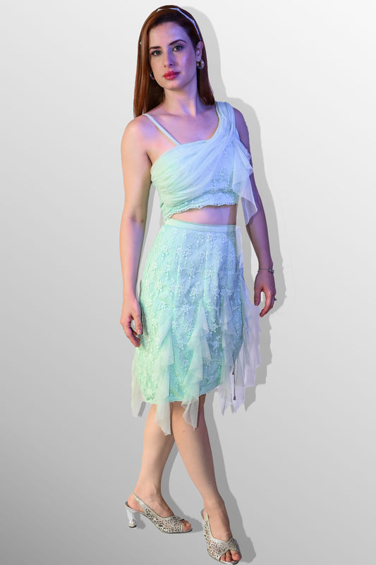 Mint frill 2 piece set